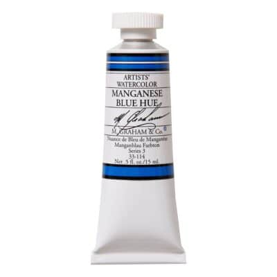 M. Graham 1/2-Ounce Tube Watercolor Paint, Manganese Blue Hue (33-114)