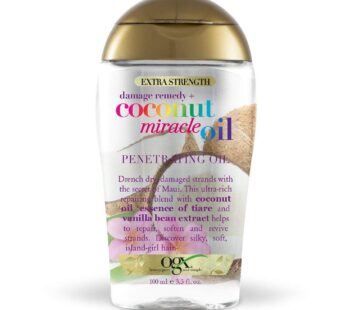 OGX Coconut Miracle Oil Penetrating 3.3 Ounce X-Strength (100ml) (3 Pack)