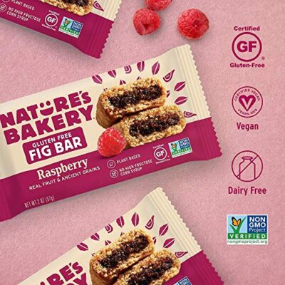 Nature's Bakery Gluten Free Fig Bars, Raspberry, Real Fruit, Vegan, Non-GMO, Snack bar, 1 box with 6 twin packs (6 twin packs) - Image 6