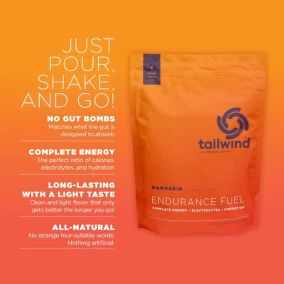 Tailwind Nutrition Endurance Fuel, Electrolyte & Hydration Sports Drink Mix Powder, Gluten-Free, Vegan, Mandarin, 50 Servings - Image 6