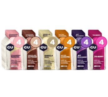 GU Energy Original Sports Nutrition Energy Gel, Vegan, Gluten-Free, Kosher, and Dairy-Free On-the-Go Energy for Any Workout, 24-Count, Assorted Flavors