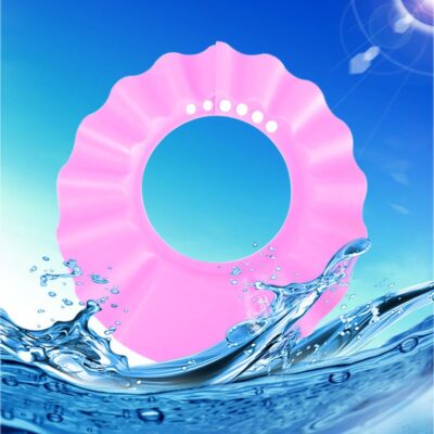 HOOYEE Safe Shampoo Shower Bathing Protection Bath Cap Soft Adjustable Visor Hat for Toddler, Baby, Kids, Children (pink) - Image 5