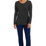 Healing Hands Women's Underscrub Soft Knit Melissa Longsleeve Scrub Tee with Breathable & Easy Care Fabric 5047, XS, Black - Image 3