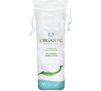 Organyc 100% Organic Cotton Rounds – Biodegradable Cotton, Chemical Free, For Sensitive Skin (70 Count) – Daily Cosmetics. Beauty and Personal Care