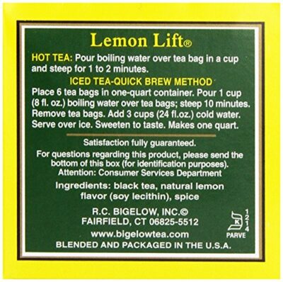 Bigelow, Black Tea, Lemon Lift, 20 Tea Bags, 1.37 oz (38 g) - Image 4
