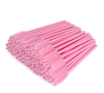G2PLUS 300PCS Eyelash Brush, Disposable Eyelash Mascara Brushes Wands Applicator Tools Makeup Brush Kits, Eyelash Spoolies Eyelashes Brush for Eyelash Extensions and Eyebrow Brush (Pink)