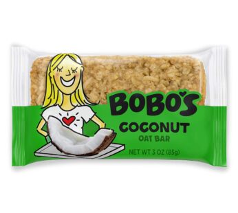 Bobo’s Oat Bars, Coconut, 3 oz Bar (12 Pack), Gluten Free Whole Grain Snack and Breakfast Bar