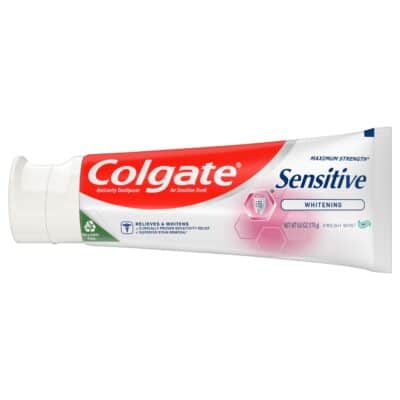 Colgate Whitening Toothpaste for Sensitive Teeth, Enamel Repair and Cavity Protection, Fresh Mint Gel, 6 Oz (Pack of 3) - Image 2