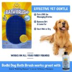 Bodhi Dog Shampoo Brush | Pet Shower & Bath Supplies for Cats & Dogs | Dog Bath Brush for Dog Grooming | Long & Short Hair Dog Scrubber for Bath | Professional Quality Dog Wash Brush (One Pack, Blue) - Image 5