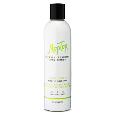 MopTop Cowash Cleansing Conditioner, Wavy, Curly & Kinky-Coily, Color Treated & Natural Hair Moisturizer, made w/Aloe, Sea Botanicals & Honey reduces Frizz, increases Moisture & Manageability