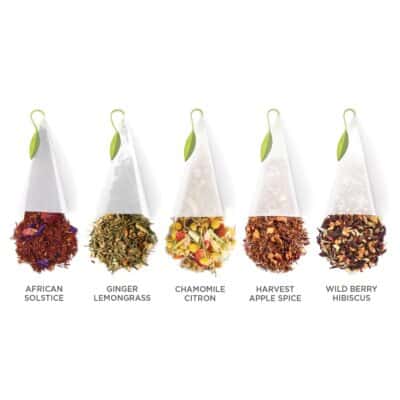 Tea Forte Presentation Box Tea Sampler Gift Set, 20 Assorted Variety Handcrafted Pyramid Tea Infuser Bags (Herbal Tea) - Image 4