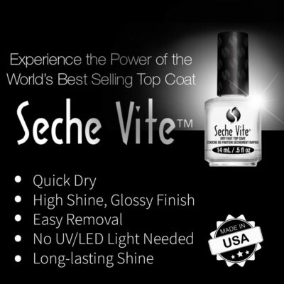 Seche Vite Dry Fast Top Coat for Nail Polish and Manicure (2 pack, 0.5 oz) - Image 5
