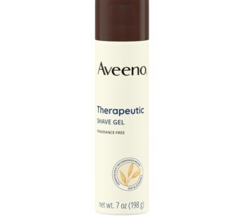 Aveeno Therapeutic Shave Gel with Oat and Vitamin E to Help Prevent Razor Bumps, Soothes Dry Skin and Provides a Close, Smooth Shave with Less Irritation, Fragrance-Free, 7 oz