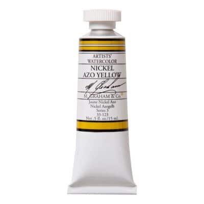 M. Graham 1/2-Ounce Tube Watercolor Paint, Nickel AZO Yellow (33-123)