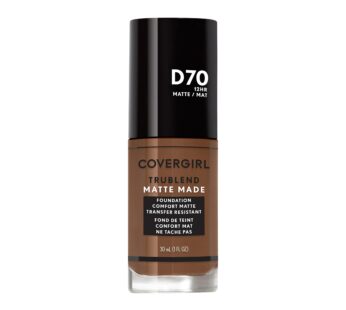 COVERGIRL TruBlend Matte Made Liquid Foundation, Cappuccino , 1 Fl Oz (Pack of 1)