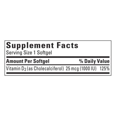 Nature Made Vitamin D3 25 mcg., 650 Softgels - Image 3