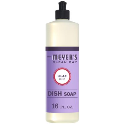 MRS. MEYER'S CLEAN DAY Liquid Dish Soap, Biodegradable Formula, Lilac, 16 fl. oz