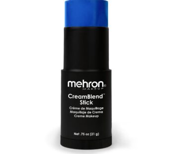 Mehron Makeup CreamBlend Stick | Face Paint, Body Paint, & Foundation Cream Makeup | Body Paint Stick .75 oz (21 g) (Blue)