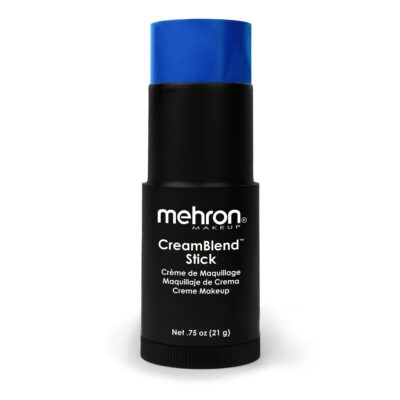 Mehron Makeup CreamBlend Stick | Face Paint, Body Paint, & Foundation Cream Makeup | Body Paint Stick .75 oz (21 g) (Blue)