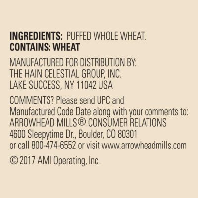 Arrowhead Mills Cereal, Puffed Wheat, 6 oz. Bag (Pack of 12) - Image 3