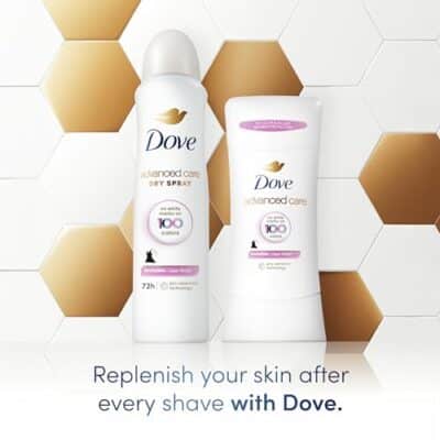 Dove Advanced Care Antiperspirant Deodorant Spray Clear Finish Invisible antiperspirant deodorant tested on 100 colors 72-hour odor and sweat protection with Pro-Ceramide technology 3.8 oz - Image 8