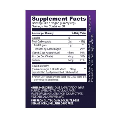Sambucol Black Elderberry Gummies - Elderberry with Zinc and Vitamin C for Adults, Sambucus Elderberry Gummies, Immune Support Gummies - 30 Count - Image 5