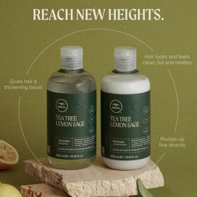 Tea Tree Lemon Sage Thickening Shampoo, Builds Body + Boosts Volume, For Fine Hair, 2.5 fl. oz. - Image 3
