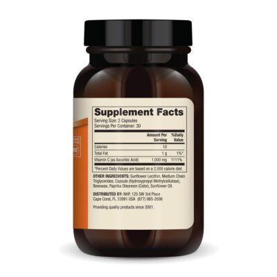 Dr. Mercola Liposomal Vitamin C 1,000 mg per Serving, 30 Servings (60 Capsules), Dietary Supplement, Supports Immune Health, Non GMO, NSF Certified - Image 2