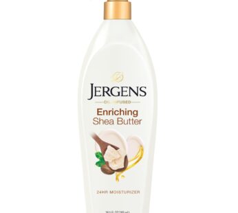 Jergens Hand and Body Lotion, Pure Shea Butter Deep Conditioning Body Moisturizer, Dermatologist Tested, 26.5 oz