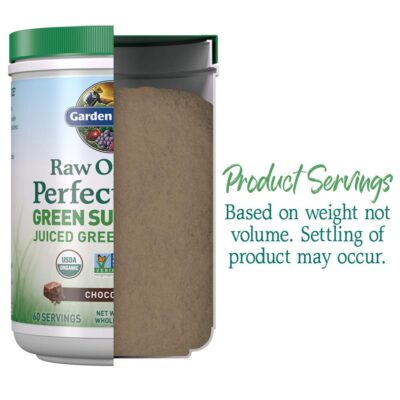 Garden of Life Raw Organic Perfect Food Green Superfood Juiced Greens Powder - Chocolate, 60 Servings, Non-GMO, Gluten Free, Vegan Whole Food Dietary Supplement, Plus Probiotics, Enzymes - Image 4