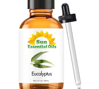 Sun Essential Oils 2oz – Eucalyptus Essential Oil – 2 Fluid Ounces – Eucalyptus Oil – Aromatherapy Oils – Diffuser Oil