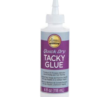 Aleene’s Quick Dry Tacky Glue 4oz, School Glue Supplies, Fast Dry Adhesive