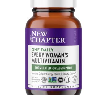 New Chapter Women’s Multivitamin for Immune, Beauty + Energy Support with 20+ Nutrients — Every Woman’s One Daily, Gentle on the Stomach, 96 Count