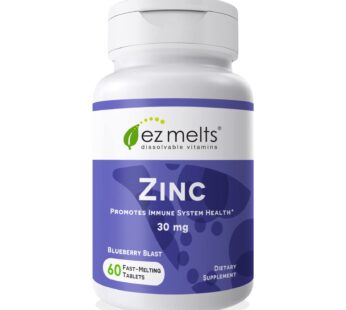 EZ Melts Dissolvable Zinc Supplement 30 mg, Sugar-Free, 2-Month Supply