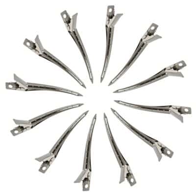 24 Packs Duck Bill Clips, Bantoye 3.5 Inches Rustproof Metal Alligator Curl Clips with Holes for Hair Styling, Hair Coloring, Silver - Image 3