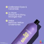 Matrix So Silver Purple Shampoo | Neutralizes Yellow Tones | Color Depositing & Toning | For Color Treated, Blonde, Grey, and Platinum Hair | Packaging May Vary | 33.8 Fl. Oz. | Vegan - Image 4
