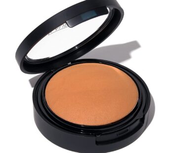 LAURA GELLER NEW YORK Baked Double Take Powder Foundation – Honey – Buildable Medium to Full Coverage – Matte Finish