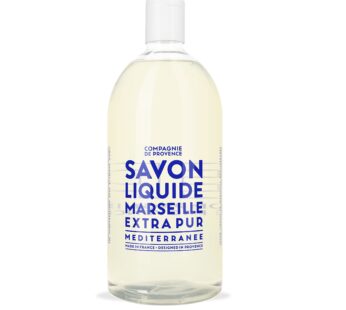Compagnie de Provence Savon de Marseille Extra Pure Liquid Soap – Mediterranean Sea – 33.8 fl oz Plastic Bottle Refill