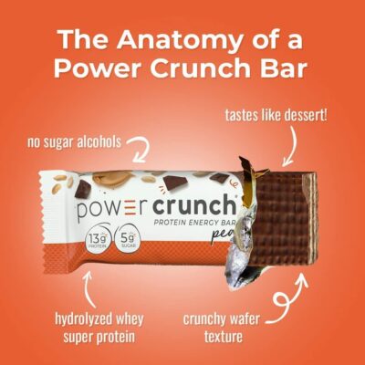 Power Crunch Protein Wafer Bars, High Protein Snacks with Delicious Taste, Peanut Butter Fudge, 1.4 Ounce (12 Count) - Image 7