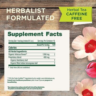 Traditional Medicinals Organic Hibiscus Herbal Tea, 16 Tea Bags (Pack Of 1) - Image 8