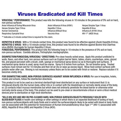 BenzaRid Hospital Disinfectant Virucide Spray Kills 99.99% of MRSA, COVID-19, H5N1, Staph, Avian Flu, Bacteria & Mold | EPA Reg. for Medical, Dental, Veterinary, Farm & Home Use 32 oz - Image 5