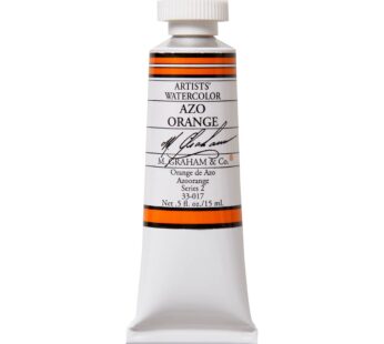 M. Graham 1/2-Ounce Tube Watercolor Paint, AZO Orange (33-017)