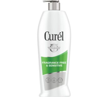 Curel Fragrance Free Comforting Body Lotion, Unscented Dry Skin Moisturizer for Sensitive Skin, with Advanced Ceramide Complex, Repairs Moisture Barrier, 20 oz