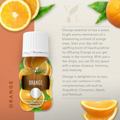 Orange Essential Oil 15ml - Brighten Your Space with an Uplifting Citrus Aroma - Cleanse, Refresh, and Promote Wellness - Premium Young Living Essential Oils - Image 2