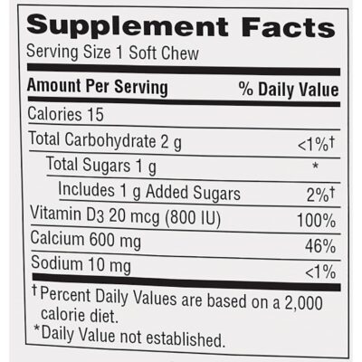 Caltrate Soft Chews 600 Plus D3 Calcium Vitamin D Supplement, Chocolate Truffle - 60 Count(Packaging May Vary) - Image 8