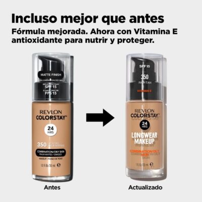 Revlon Colorstay Make Up Combination Oily Skin 350 Rich Tan 30ml - Image 7