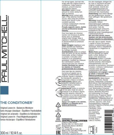 Paul Mitchell The Conditioner Original Leave-In, Balances Moisture, For All Hair Types, 10.14 fl. oz. - Image 8