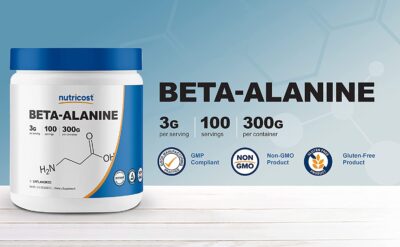 Nutricost Beta Alanine Powder 300 Grams (10.7oz) - 3 Grams Per Serving - Image 6