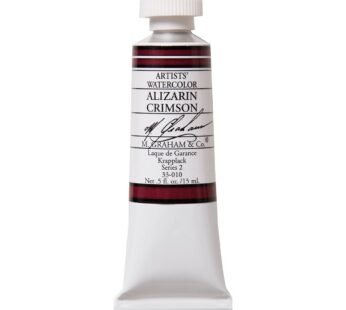 M. Graham & Co. 33-010 M. Graham 1/2-Ounce Tube Watercolor Paint, Alizarin Crimson