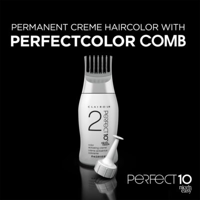 Clairol Nice'n Easy Perfect 10 Permanent Hair Dye, 6.5A Lightest Cool Brown Hair Color, Pack of 2 - Image 8